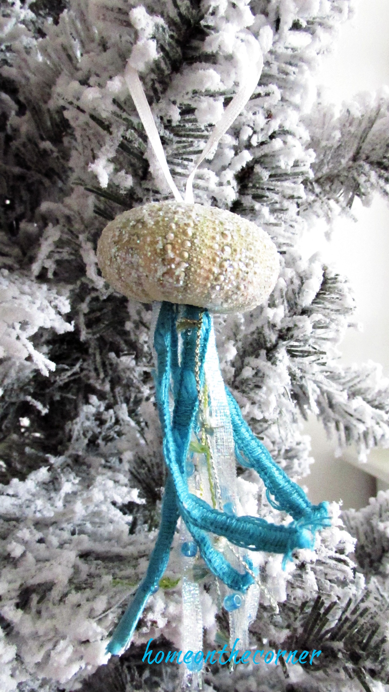 ornament exchange 2017 sparkly sea urchin jellyfish