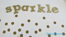 wooden box sparkle decoupage gold and white