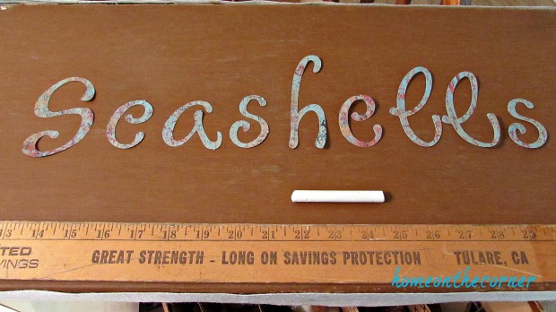 seashell box makeover cricut letters chalk